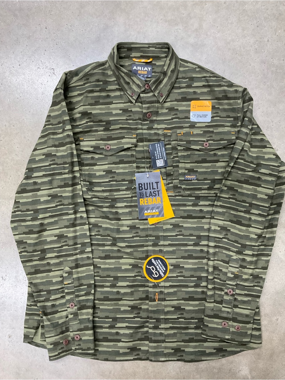 Ariat Olive Green Digital Camo Work Shirt
